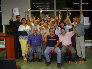 Lideres concluyendo capacitacion