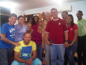 w/disciples before leaving Venezuela