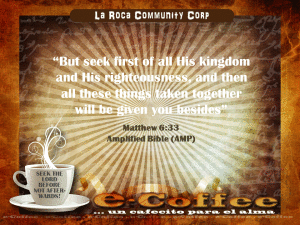 1eCoffee Matthew 6.33 090913
