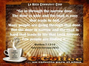 1eCoffee Matthew 7.13.14 091813