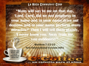 1eCoffee Matthew 7.22.23 092413