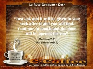 1eCoffee Matthew 7.7 091313