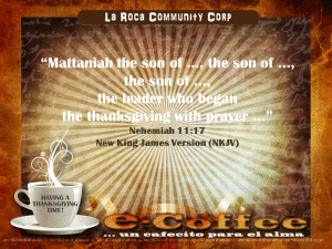 1eCoffee Nehemiah 11.17 112513
